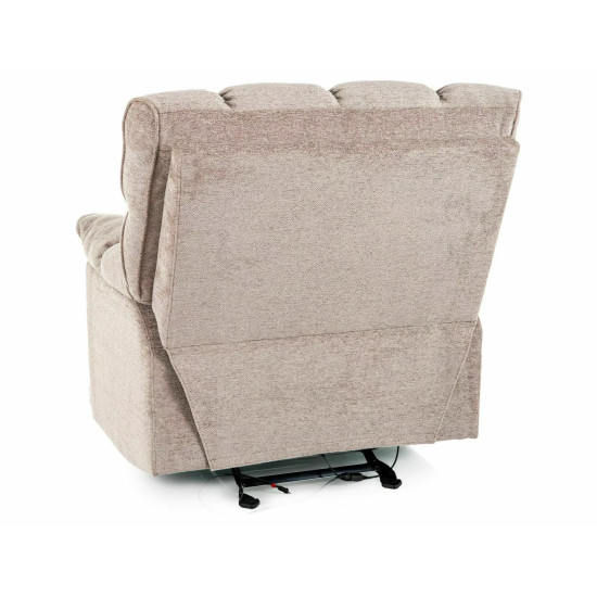 Кресло реклайнер электрическое Homer Raven Темно-бежевая ткань / Черный каркас 2