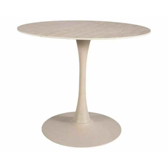 Стол обеденный кухонный Amadeo ø90 см Кашемир Беж 1