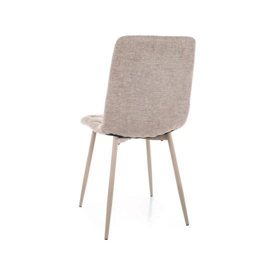 Стул кухонный обеденный мягкий Jerry Brego Светло-бежевая ткань / Кашемир каркас 3