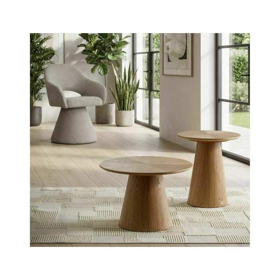 Стол журнальный кофейный Angel ø60 см Дуб 2