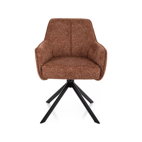 Стул кухонный обеденный мягкий Notti Leo Кемел ткань / Черный каркас 2