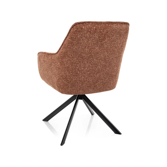 Стул кухонный обеденный мягкий Notti Leo Кемел ткань / Черный каркас 3