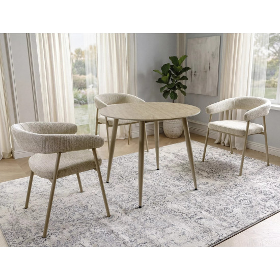 Стул кухонный обеденный мягкий Katana Бежевая ткань / Кашемир каркас 5