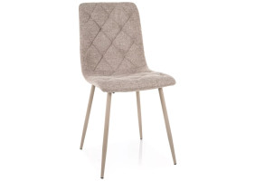 Стул кухонный обеденный мягкий Jerry Brego Светло-бежевая ткань / Кашемир каркас