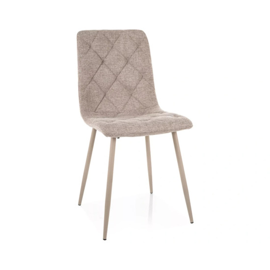 Стул кухонный обеденный мягкий Jerry Brego Светло-бежевая ткань / Кашемир каркас 1