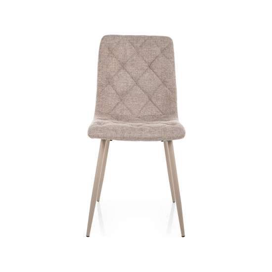 Стул кухонный обеденный мягкий Jerry Brego Светло-бежевая ткань / Кашемир каркас 2
