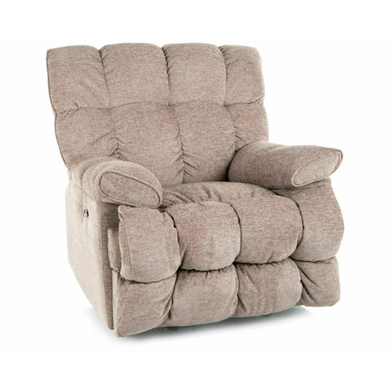 Кресло реклайнер электрическое Homer Raven Темно-бежевая ткань / Черный каркас 1