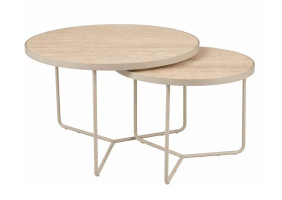 Набор журнальных столов Italia ø80 см Беж/Кашемир