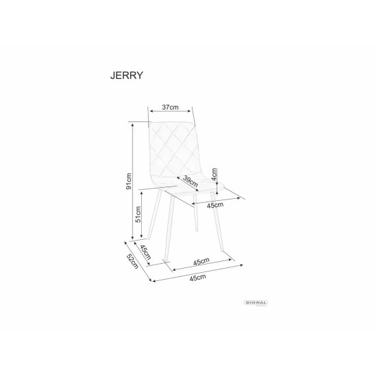 Стул кухонный обеденный мягкий Jerry Brego Серая ткань / Кашемир каркас 4