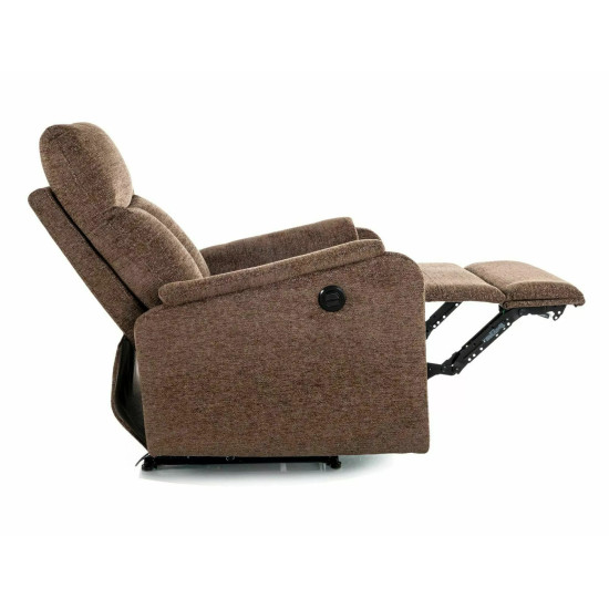 Кресло реклайнер электрическое Atlas Raven Капучино ткань / Черный каркас 5