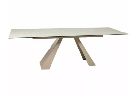 Стол обеденный раскладной кухонный Salvadore Ceramic (160–240)×90 см Керамика Беж / Кашемир каркас