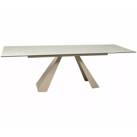 Стіл обідній кухонний розкладний Salvadore Ceramic (160–240)×90 см Кераміка Беж / Кашемір каркас