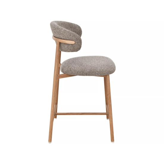 Полубарный стул кухонный Elton H-2 Капучино ткань / Дуб каркас 2