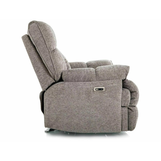 Кресло реклайнер электрическое Homer Raven Серая ткань / Черный каркас 3