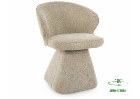 Стул кухонный обеденный мягкий Nago Noelle Бежевая ткань / Бежевый каркас