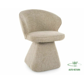 Стул кухонный обеденный мягкий Nago Noelle Бежевая ткань / Бежевый каркас