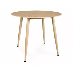 Стол обеденный кухонный Rion ø90 см Керамика Беж/Кашемир каркас