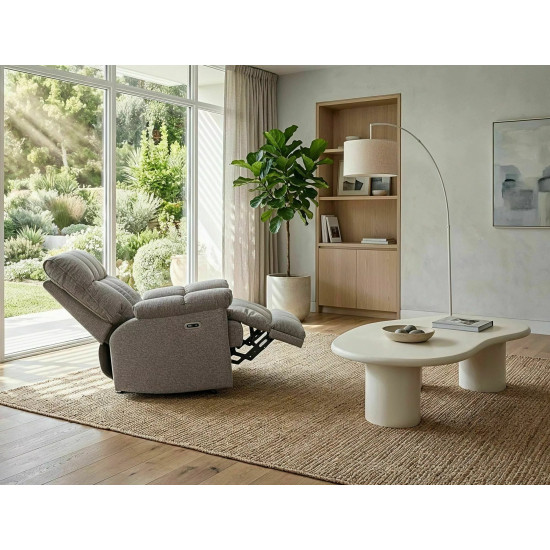 Кресло реклайнер электрическое Homer Raven Серая ткань / Черный каркас 8