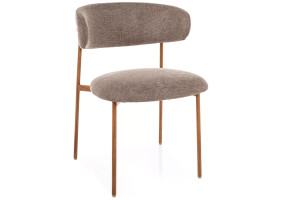 Стул кухонный обеденный мягкий Elton D Бежевая ткань Brego / Дуб каркас