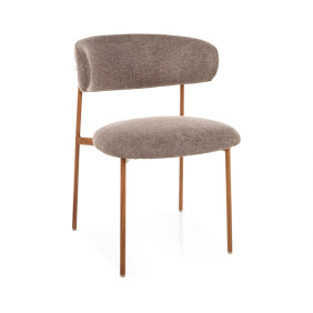 Стул кухонный обеденный мягкий Elton D Бежевая ткань Brego / Дуб каркас