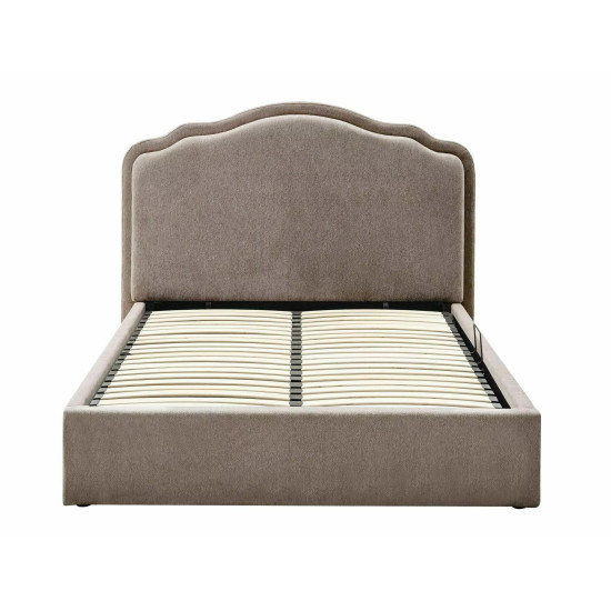 Кровать двухспальная мягкая Florencja Raven 140×200 Темно-бежевая ткань 7