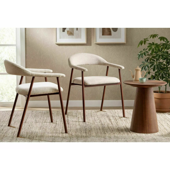 Стол журнальный кофейный Angel ø45 см Орех 2