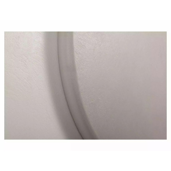 Стол обеденный кухонный Aurora ø120 см МДФ + микроцемент Экрю/Экрю каркас 5