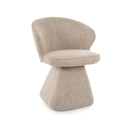 Стул кухонный обеденный мягкий Nago Noelle Бежевая ткань / Бежевый каркас 7