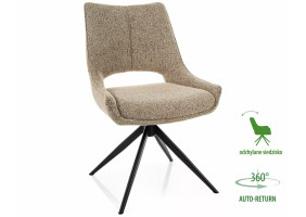 Стул кухонный обеденный мягкий Fino I Темно-бежевая ткань Noelle / Черный каркас