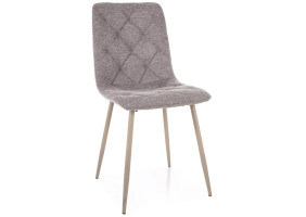 Стул кухонный обеденный мягкий Jerry Brego Серая ткань / Кашемир каркас