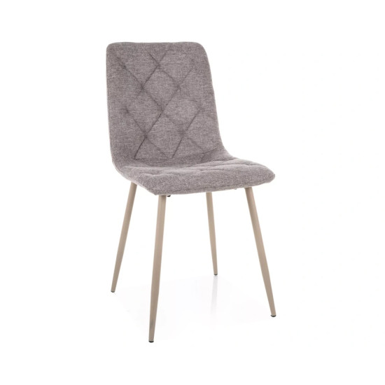 Стул кухонный обеденный мягкий Jerry Brego Серая ткань / Кашемир каркас 1