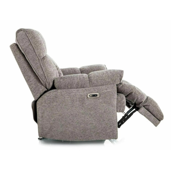 Кресло реклайнер электрическое Homer Raven Серая ткань / Черный каркас 6