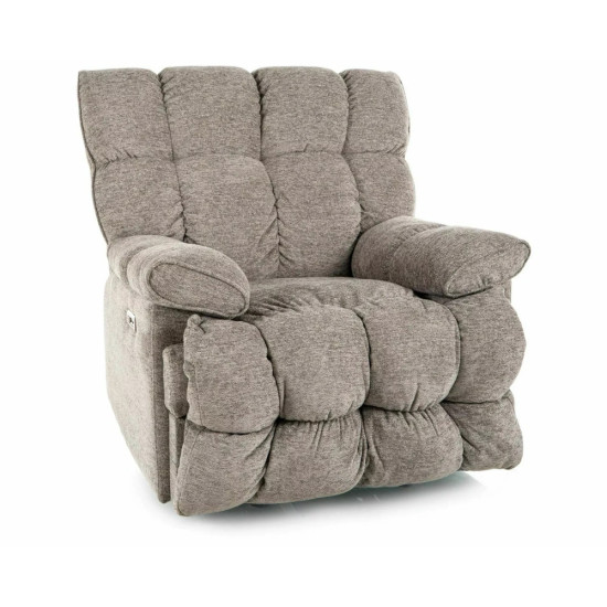 Кресло реклайнер электрическое Homer Raven Серая ткань / Черный каркас 1