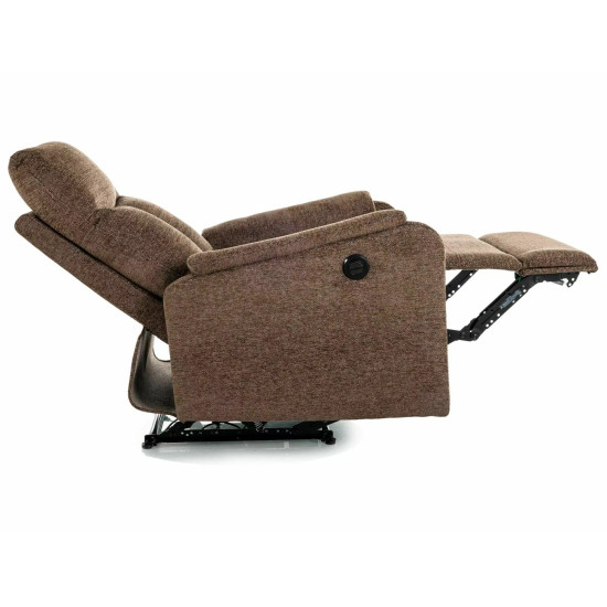 Кресло реклайнер электрическое Atlas Raven Капучино ткань / Черный каркас 3