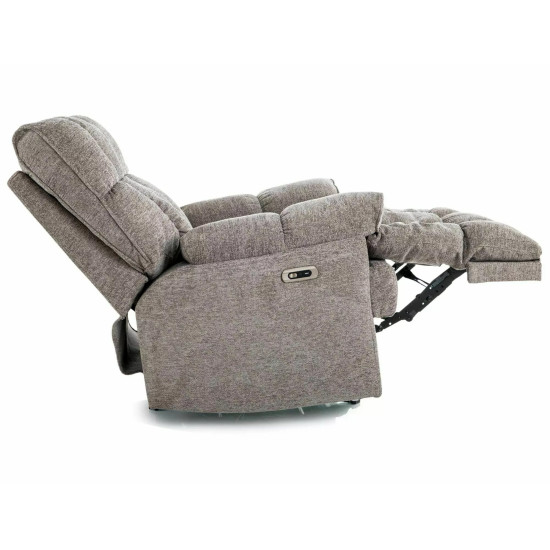 Кресло реклайнер электрическое Homer Raven Серая ткань / Черный каркас 5