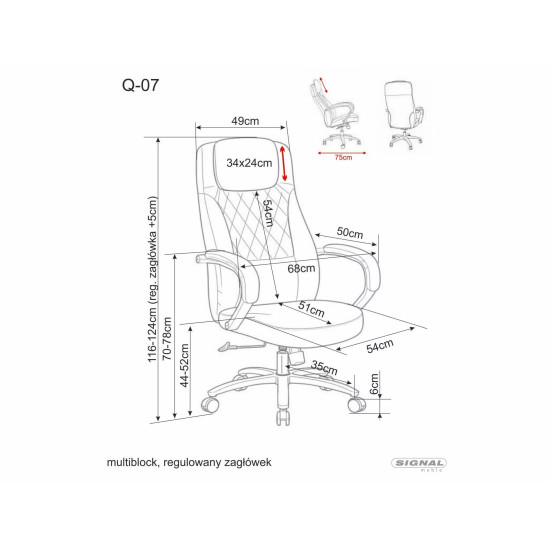 Кресло офисное компьютерное поворотное Q-07 Бежевая экокожа / Хром каркас 10