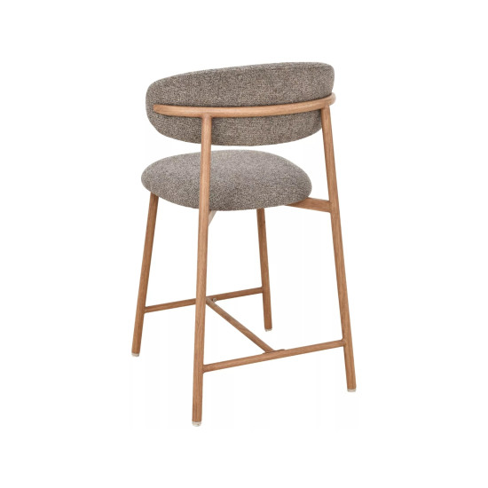 Полубарный стул кухонный Elton H-2 Капучино ткань / Дуб каркас 5