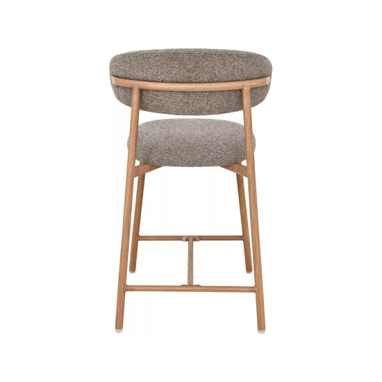 Полубарный стул кухонный Elton H-2 Капучино ткань / Дуб каркас 3
