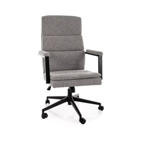 Кресло офисное компьютерное поворотное Q-090 Noelle Серая ткань / Черный каркас