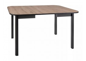 Стол обеденный раскладной DANTE II 90(130)*90 дуб артизан / черный мат DANTEIIDACM90