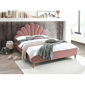 Кровать двуспальная SANTANA VELVET 160x200 ант.роза / дуб BL.52 SANTANAV160RDN