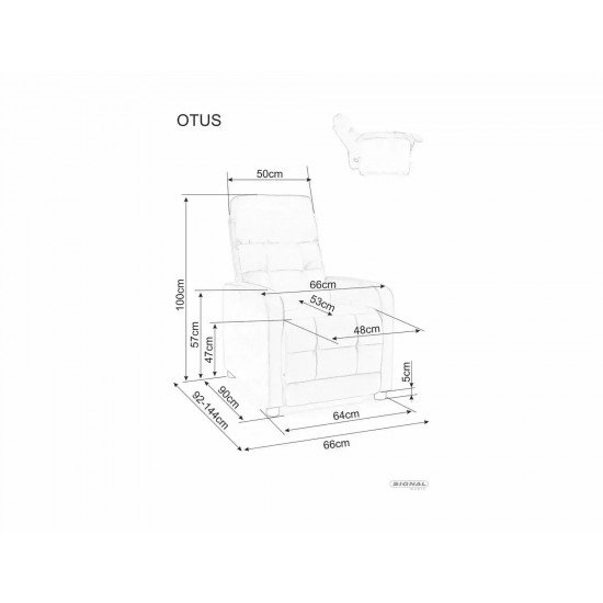 Кресло-реклайнер раскладное OTUS BREGO серое 07 OTUSBRSZ07 4