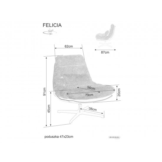 Кресло FELICIA RAVEN латте 34 / кожа синт. заплаты Тк.245 FELICIARLA 5