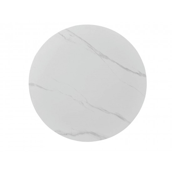 Стіл обідній IDEAL CERAMIC білий еф.мармуру / чорний каркас d.100 IDEALBCFI100 3