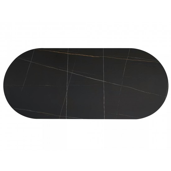 Стол обеденный раскладной GASTON CERAMIC 140(180)*80 черный GASTONC140 2