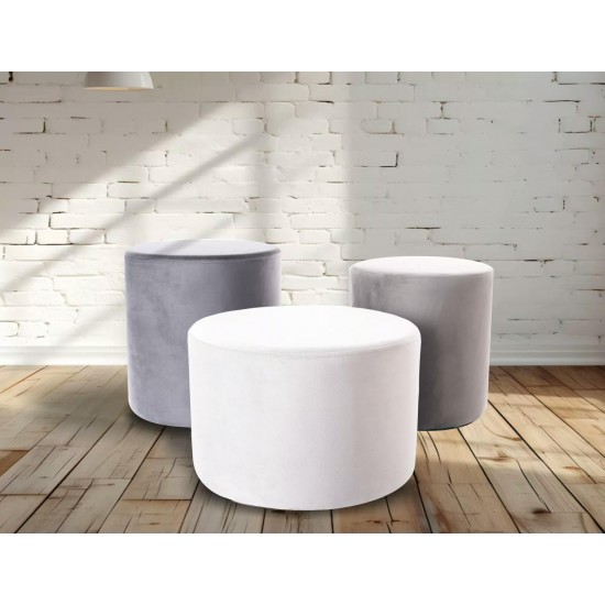 Пуф DOTI C VELVET серый BL.13 d.33 DOTICV13 7