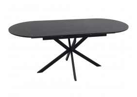 Стол обеденный раскладной GASTON CERAMIC 140(180)*80 черный GASTONC140