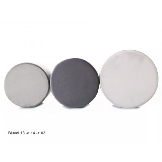 Пуф DOTI C VELVET серый BL.13 d.33 DOTICV13 3