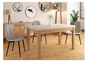 Стол обеденный раскладной PRESTO 140(218)*80 кашемир / дуб кремона торро PRESTOKADCT140