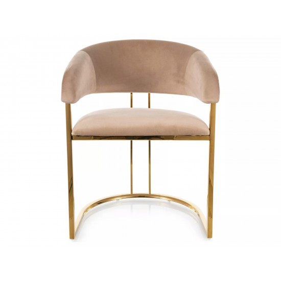 Стул кухонный TULIPE VELVET золотой каркас / беж BL.28 TULIPEVZLBE 3